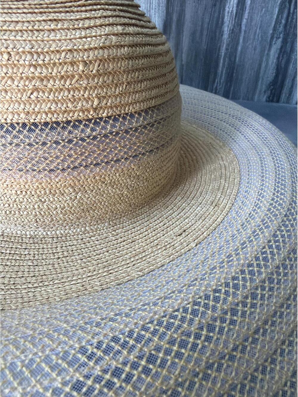 Satya Twena Wide Brim Straw Sun Hat 23" Circumference - Picture 2 of 6